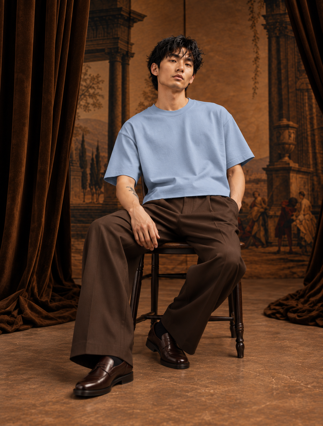 Iconic Cropped Glacier Blue T-shirt
