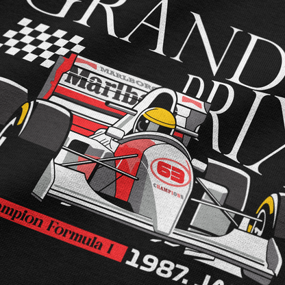 Oversized Black Grand Prix T-shirt - Heavy 250 GSM Cotton