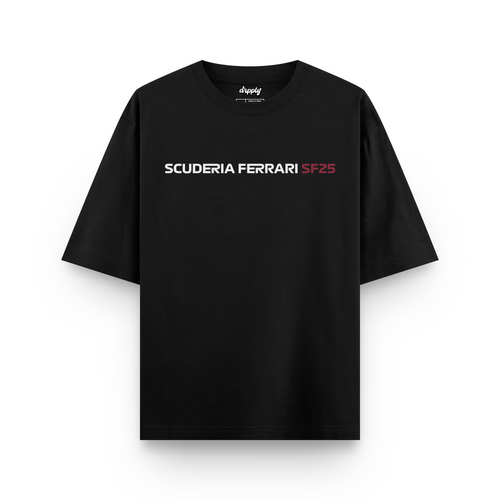 Oversized Black SF25 Hamilton T-shirt - Heavy 250 GSM Cotton hover