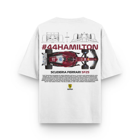 Oversized White SF25 Hamilton T-shirt - Heavy 250 GSM Cotton