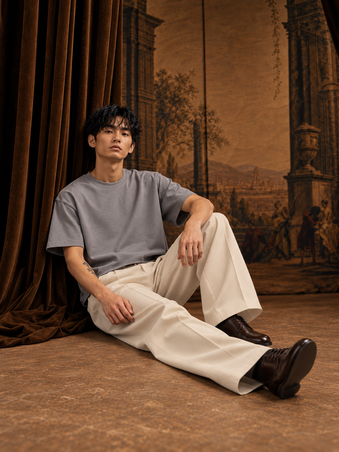 Iconic Cropped Ash Grey T-shirt