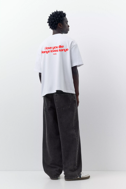 Oversized White Kanye Loves Kanye T-Shirt - Heavy 250 GSM Cotton