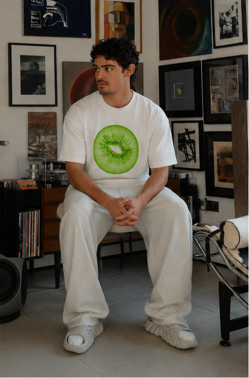 Oversized Kiwi T-shirt - Heavy 250 GSM Cotton