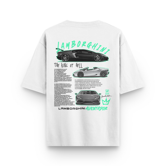 Oversized Lamborghini Aventador T-shirt - Heavy 250 GSM Cotton