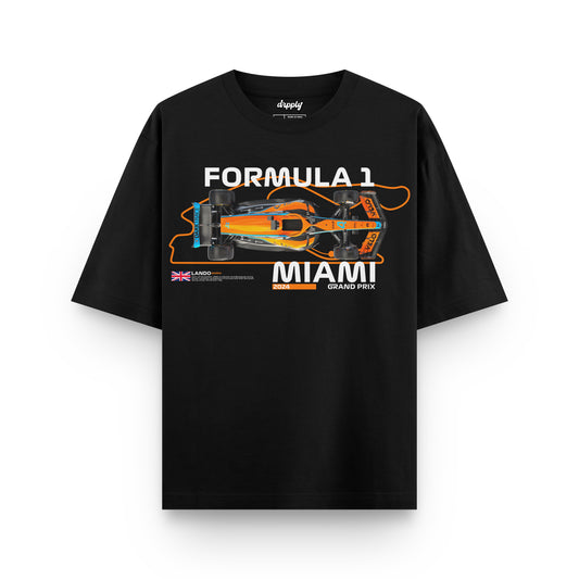 Oversized Black F1 Miami Lando Norris T-shirt