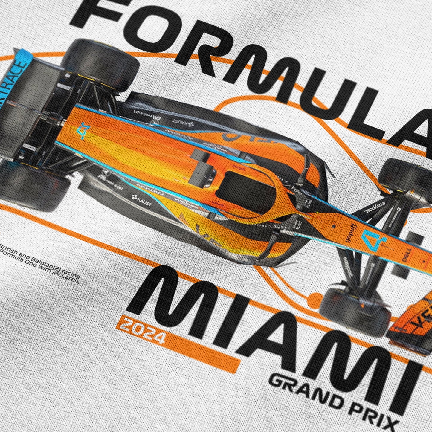 Oversized White F1 Miami Lando Norris T-shirt