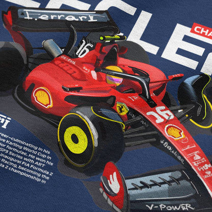 Oversized Navy Blue Charles Leclerc T-shirt