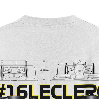 Oversized Ferrari Leclerc T-shirt - Heavy 250 GSM Cotton
