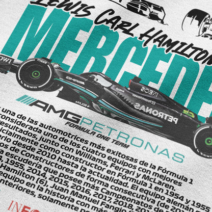 Oversized Mercedes Lewis Hamilton Formula 1 T-shirt - Heavy 250 GSM Cotton