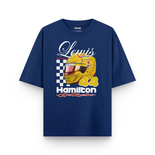 Oversized Navy Blue Lewis Hamilton T-shirt