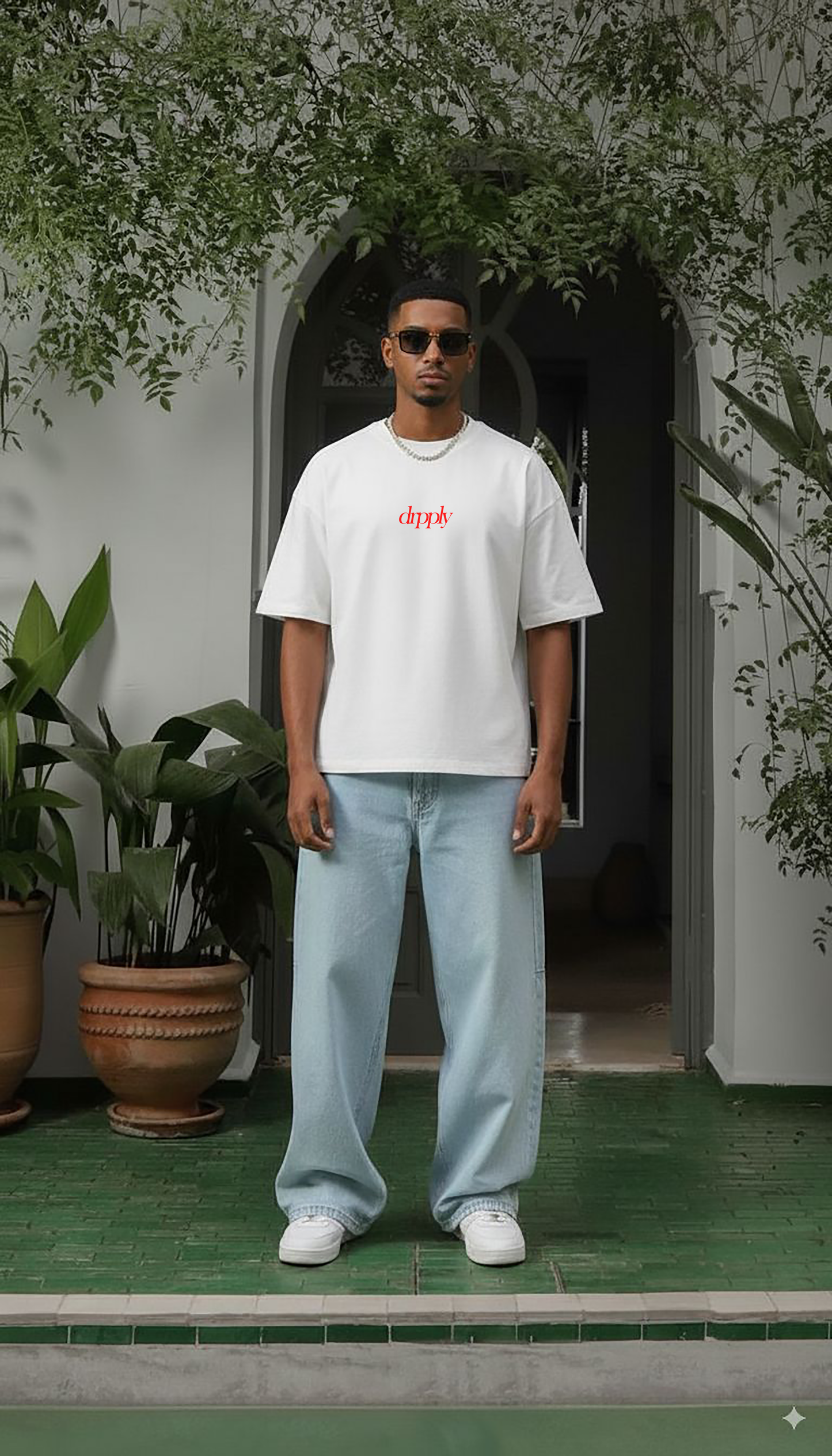 Oversized White Loves Loud Music T-shirt - Heavy 250 GSM Cotton