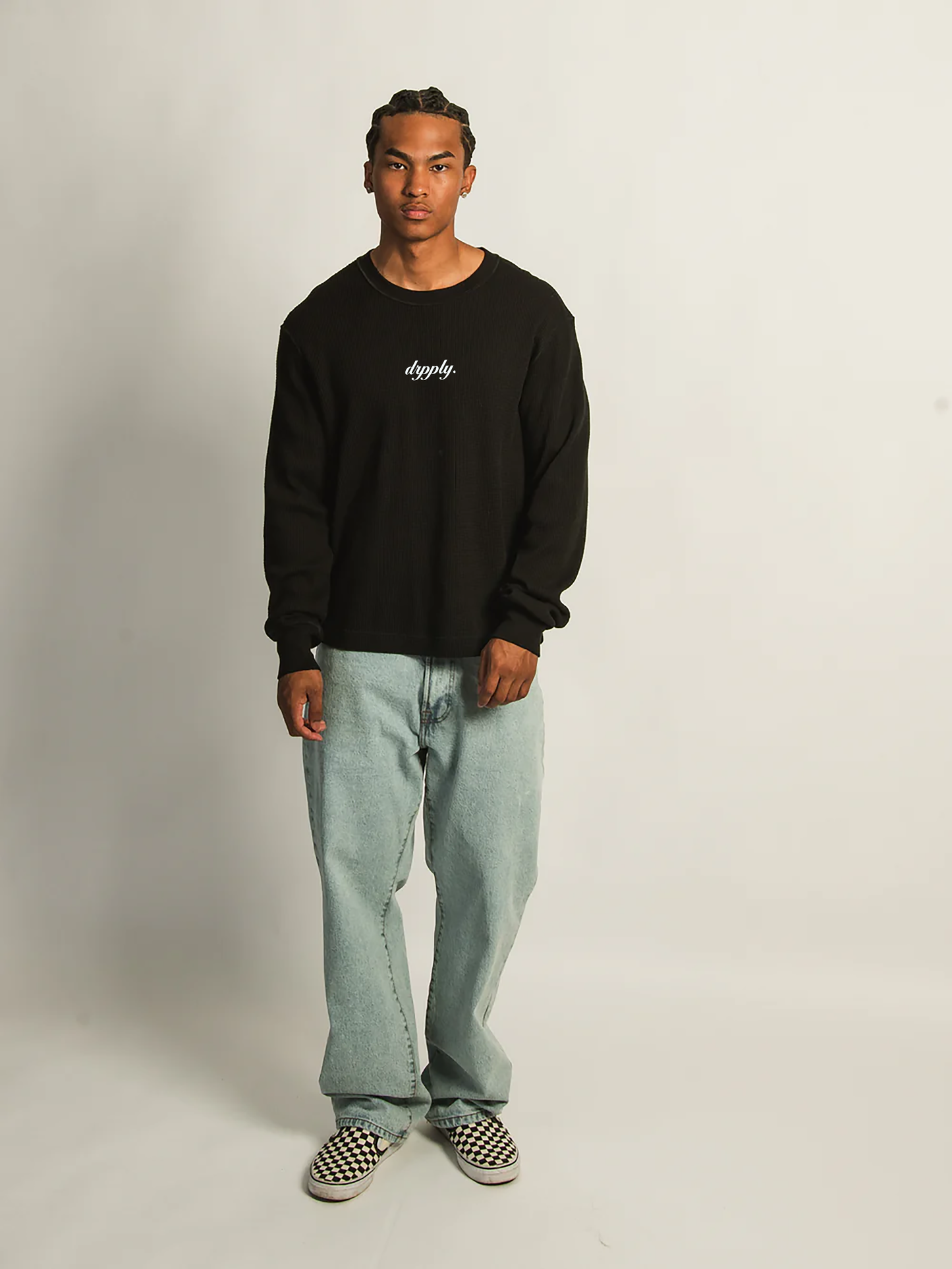 “Men on Fire” — Black Waffle Oversized Full Sleeve