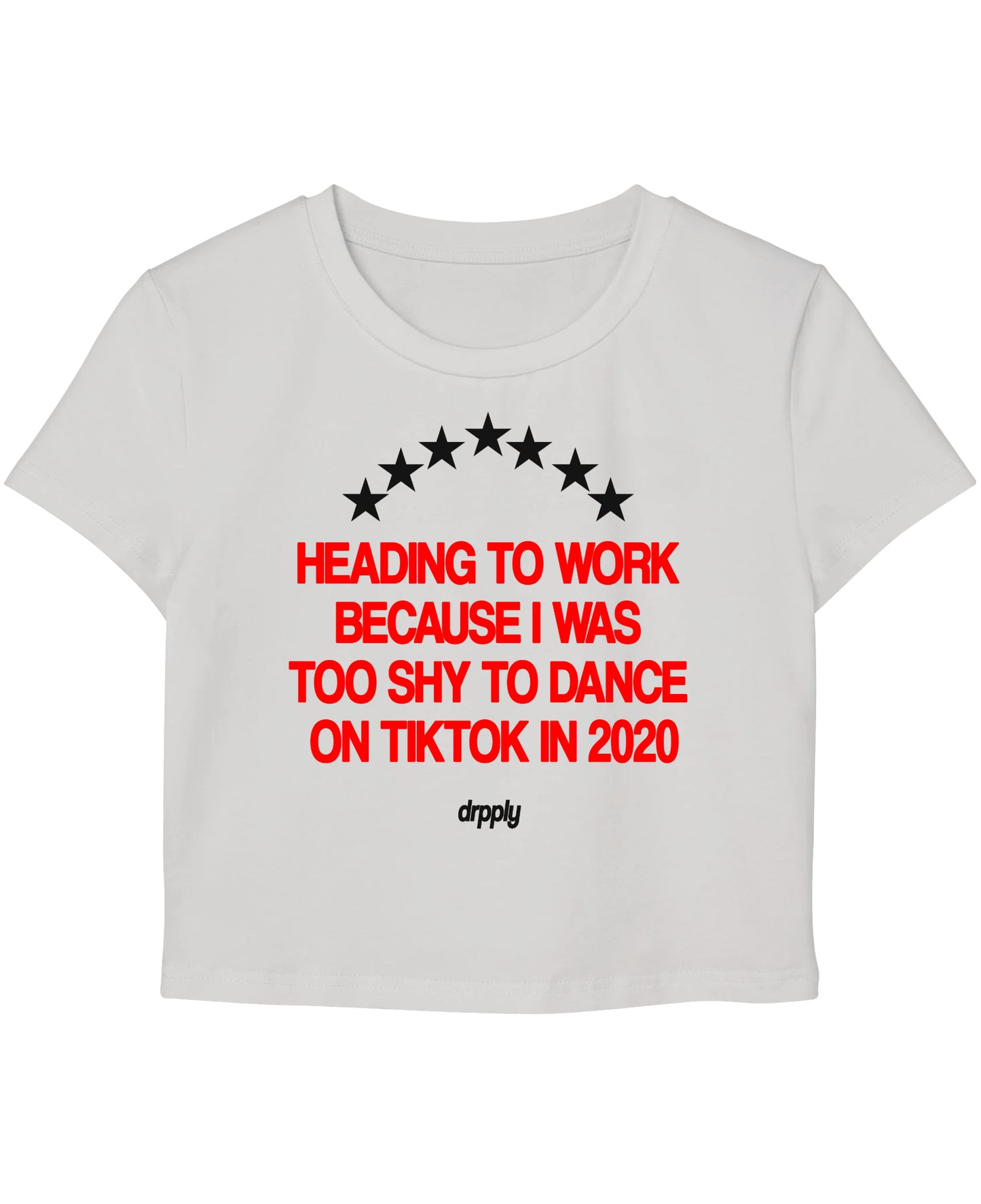 White Baby Tee Front Design