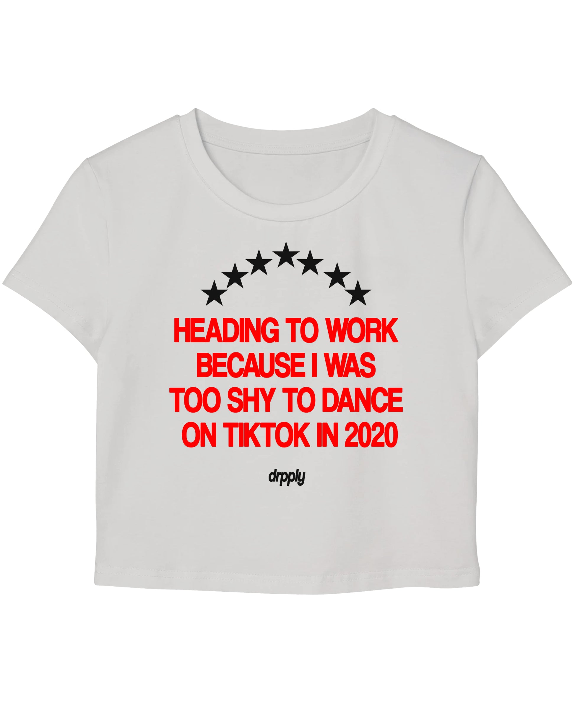 White Baby Tee Front Design