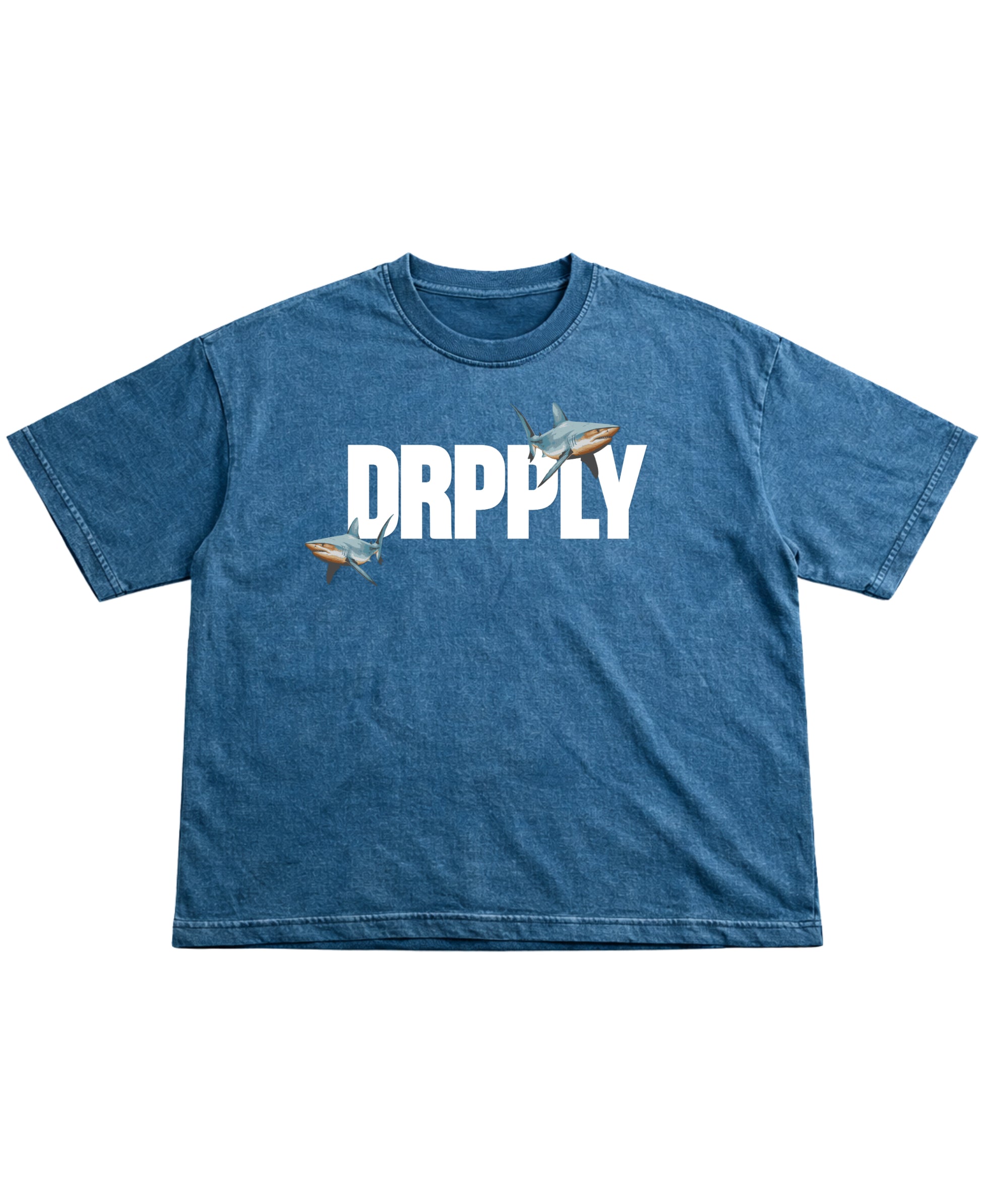 Denim Wash Boxy Fit T-shirt Front Design