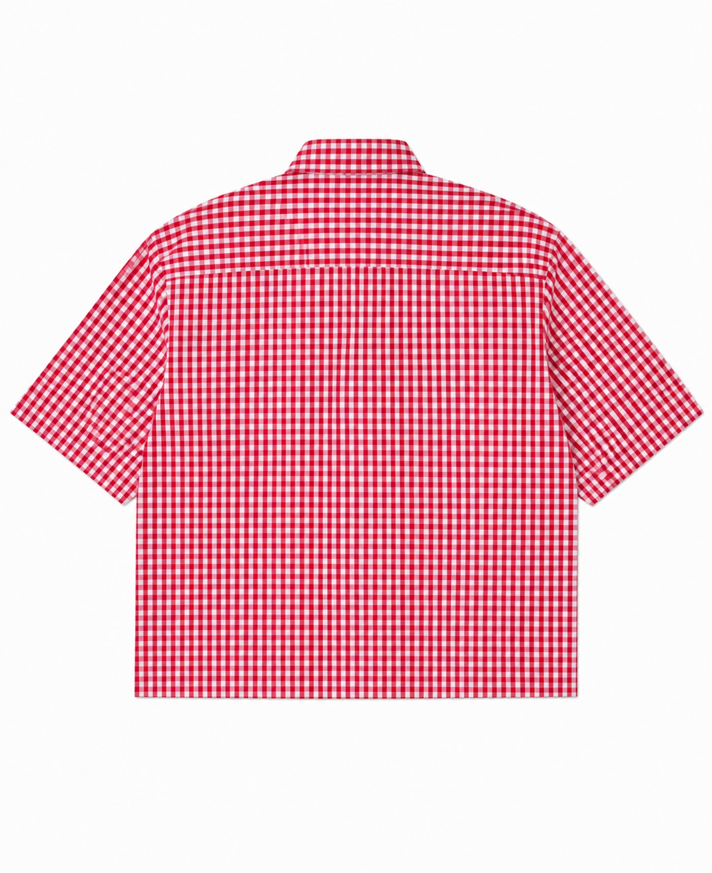 Red Picnic Oxford Boxy Shirt Back Design