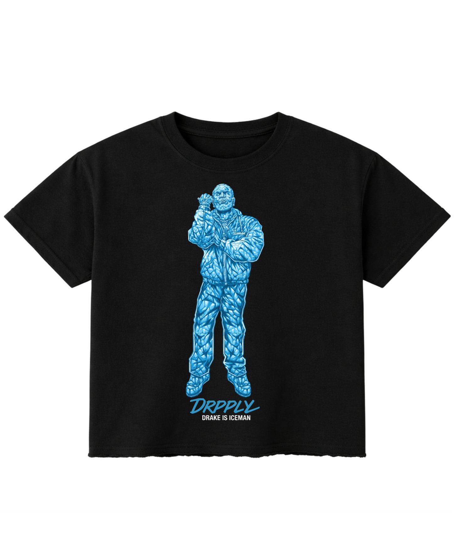 Black Boxy Fit T-shirt Front Design