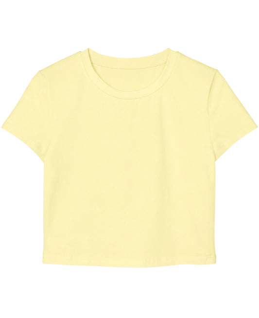 Butter Yellow Baby Tee Front Design