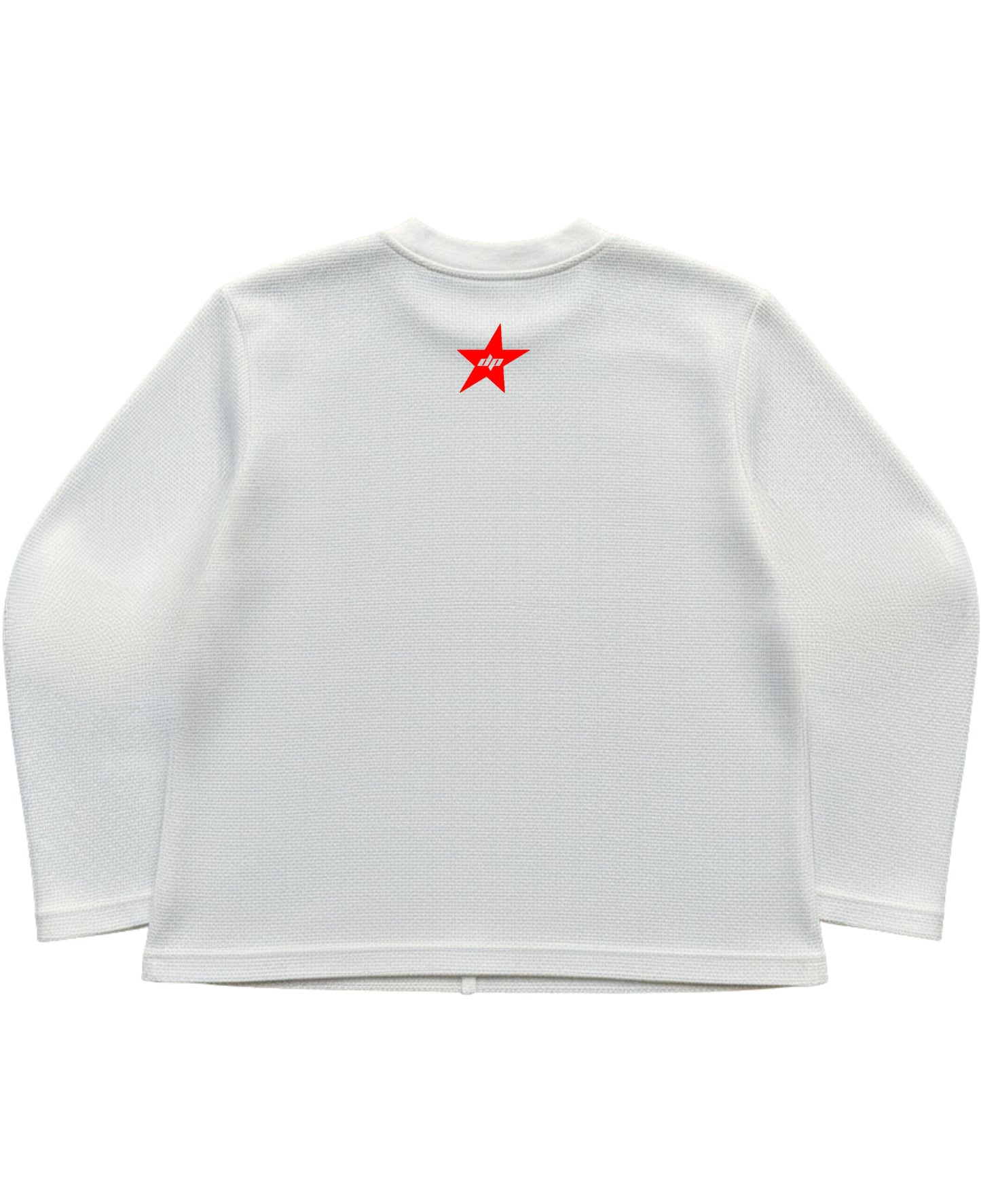 Off-white waffle knit oversized full-sleeve Back Design