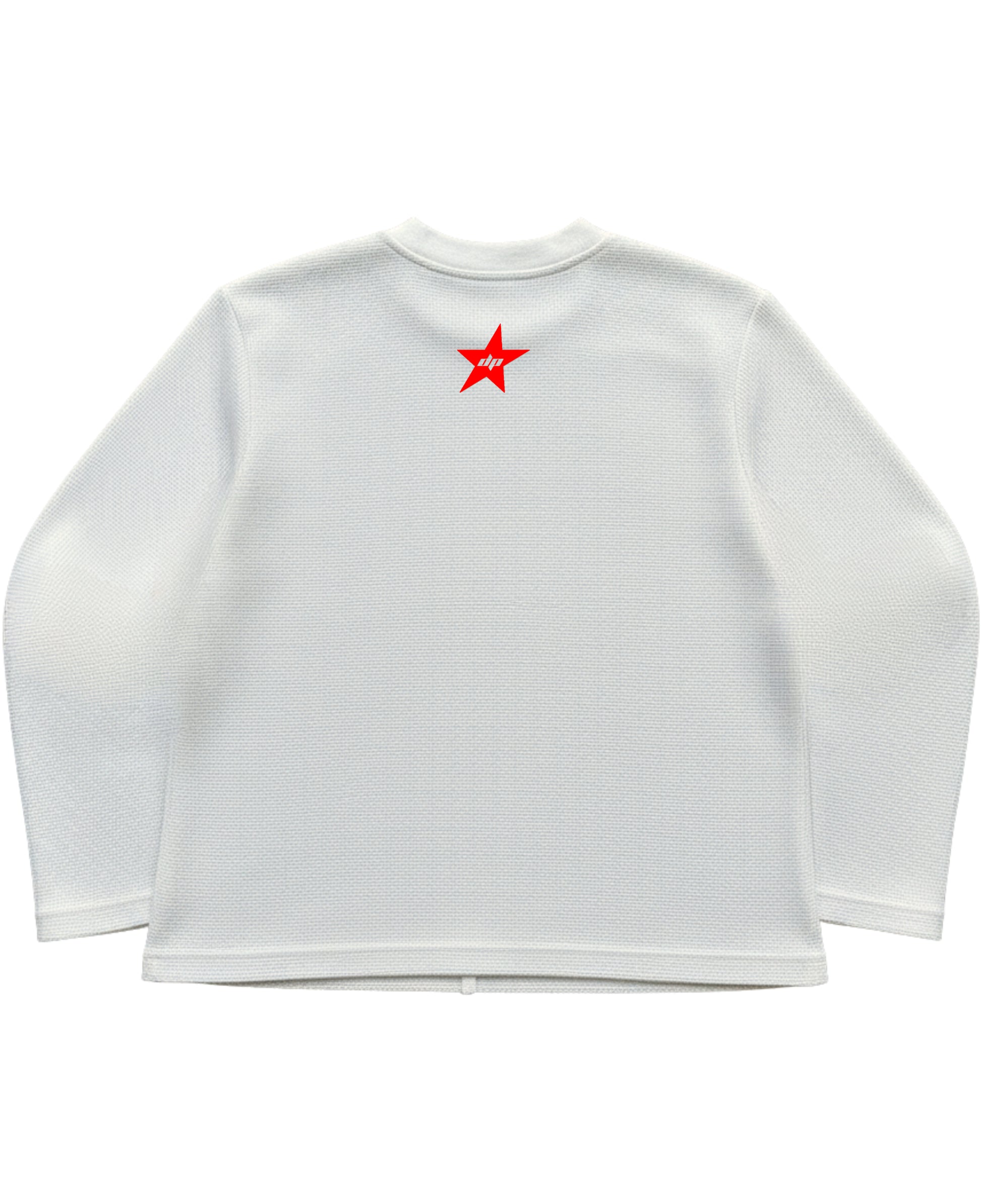 Off-white waffle knit oversized full-sleeve Back Design