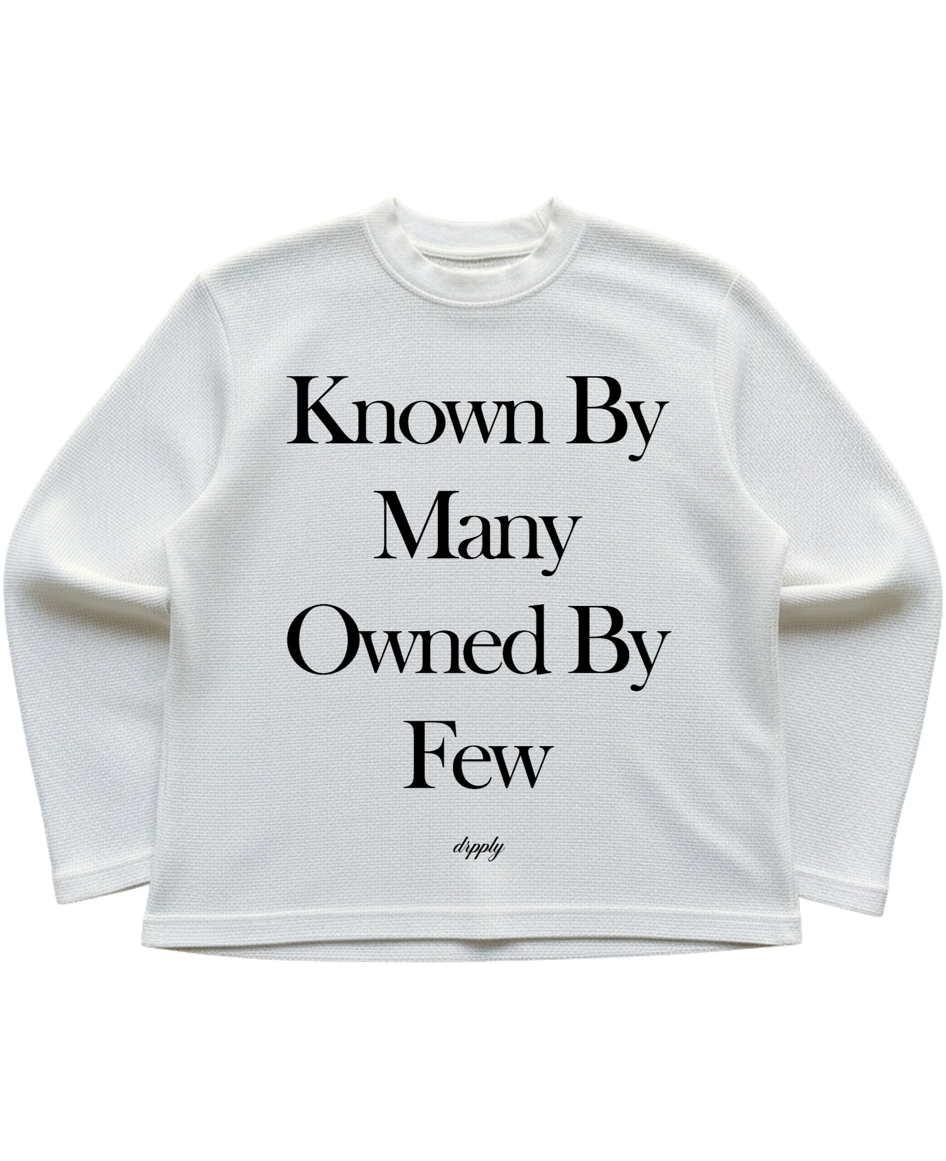Off-white waffle knit oversized full-sleeve Front Design