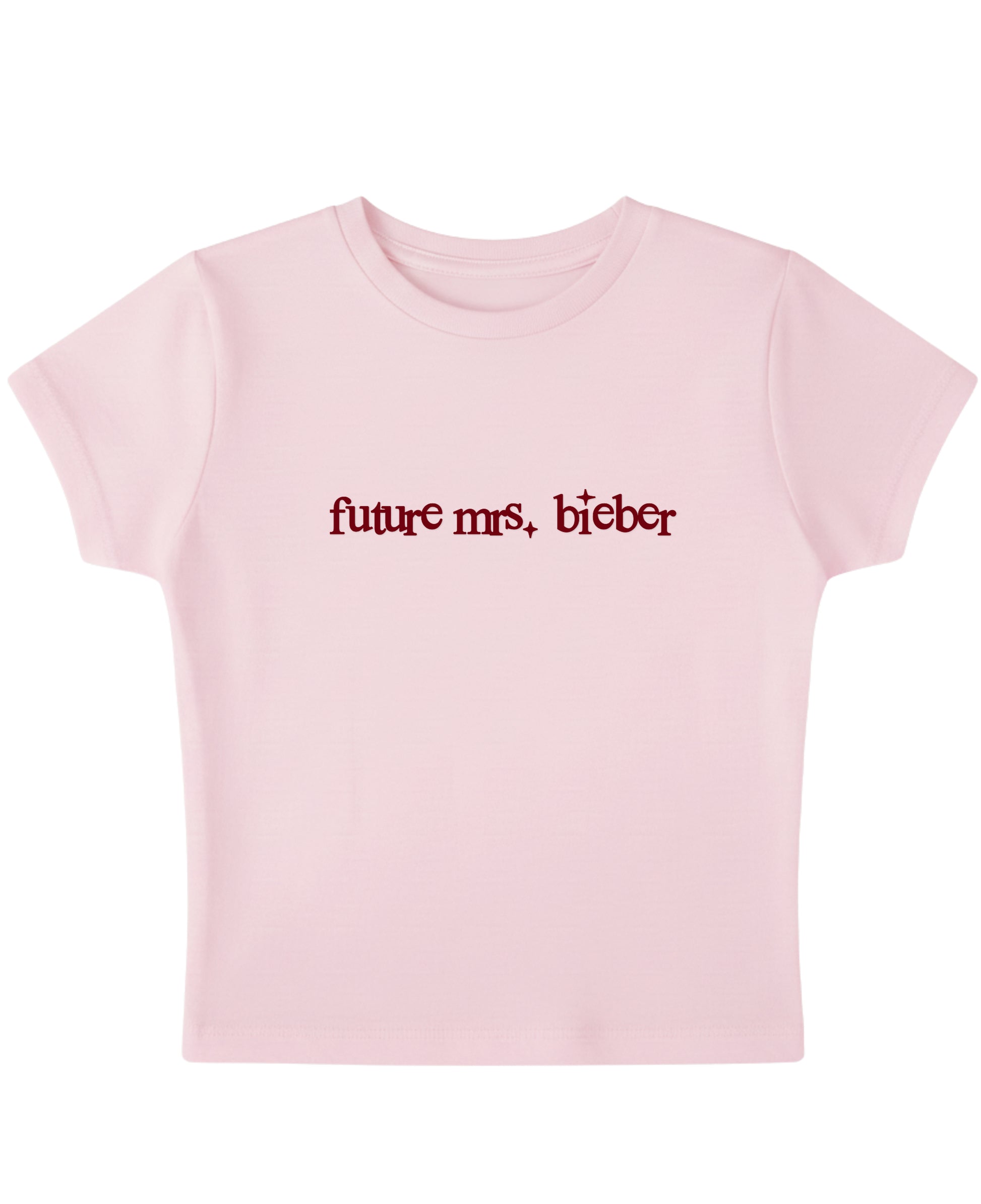 Baby Pink Baby Tee Front Design