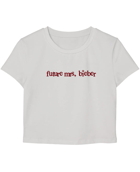 White Baby Tee Front Design
