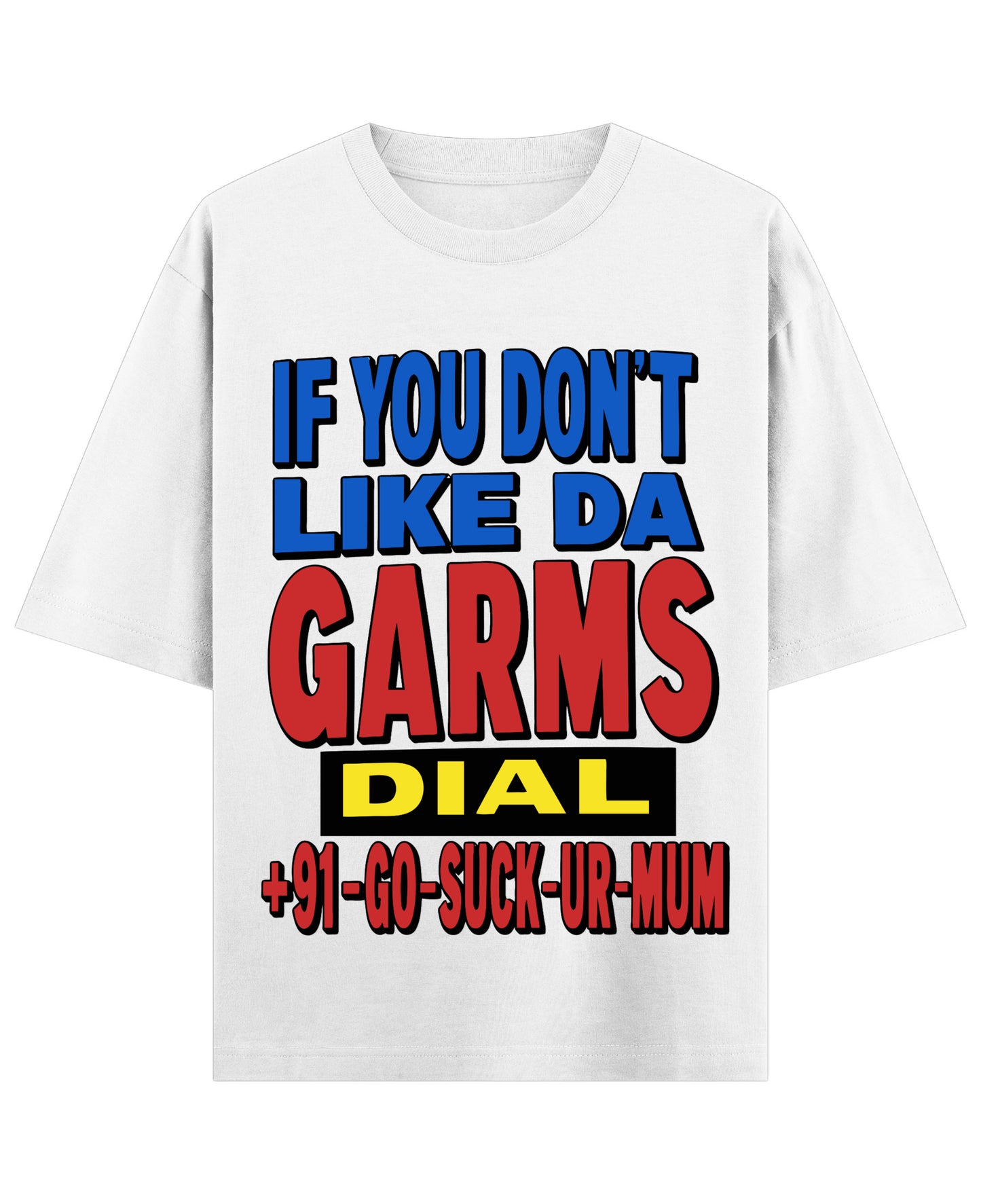 White Oversized T-shirt Front Design