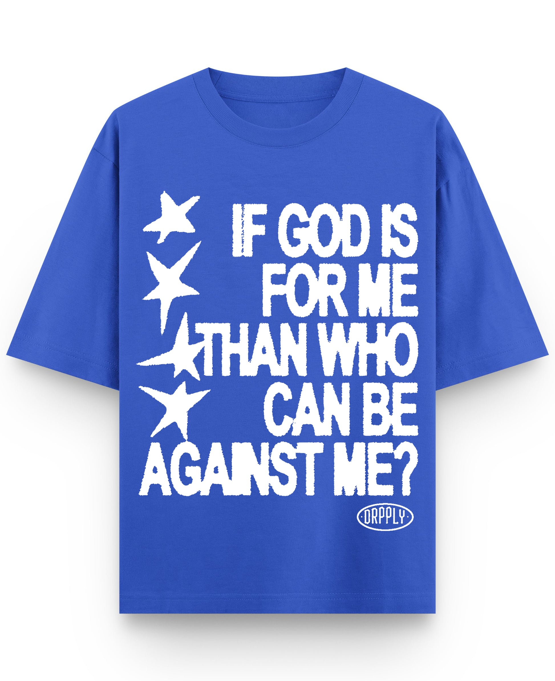 Royal Blue Oversized T-Shirt Front Design
