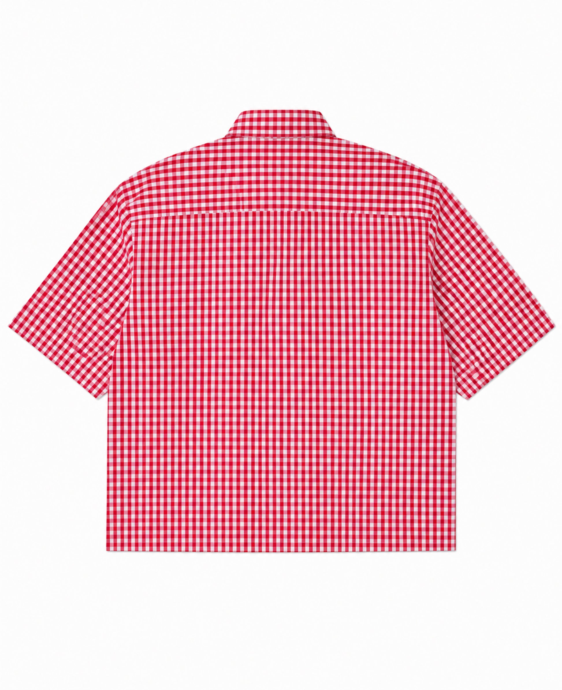 Red Picnic Oxford Boxy Shirt Back Design