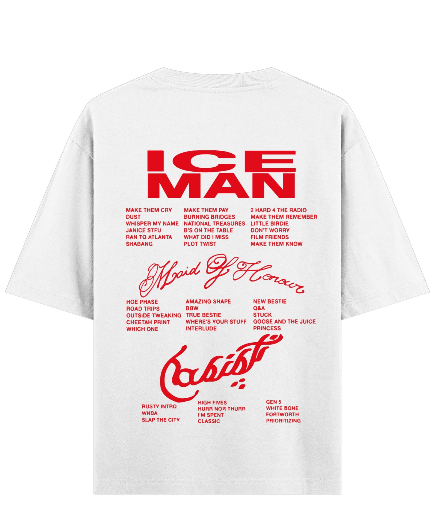 White Oversized T-shirt Back Design