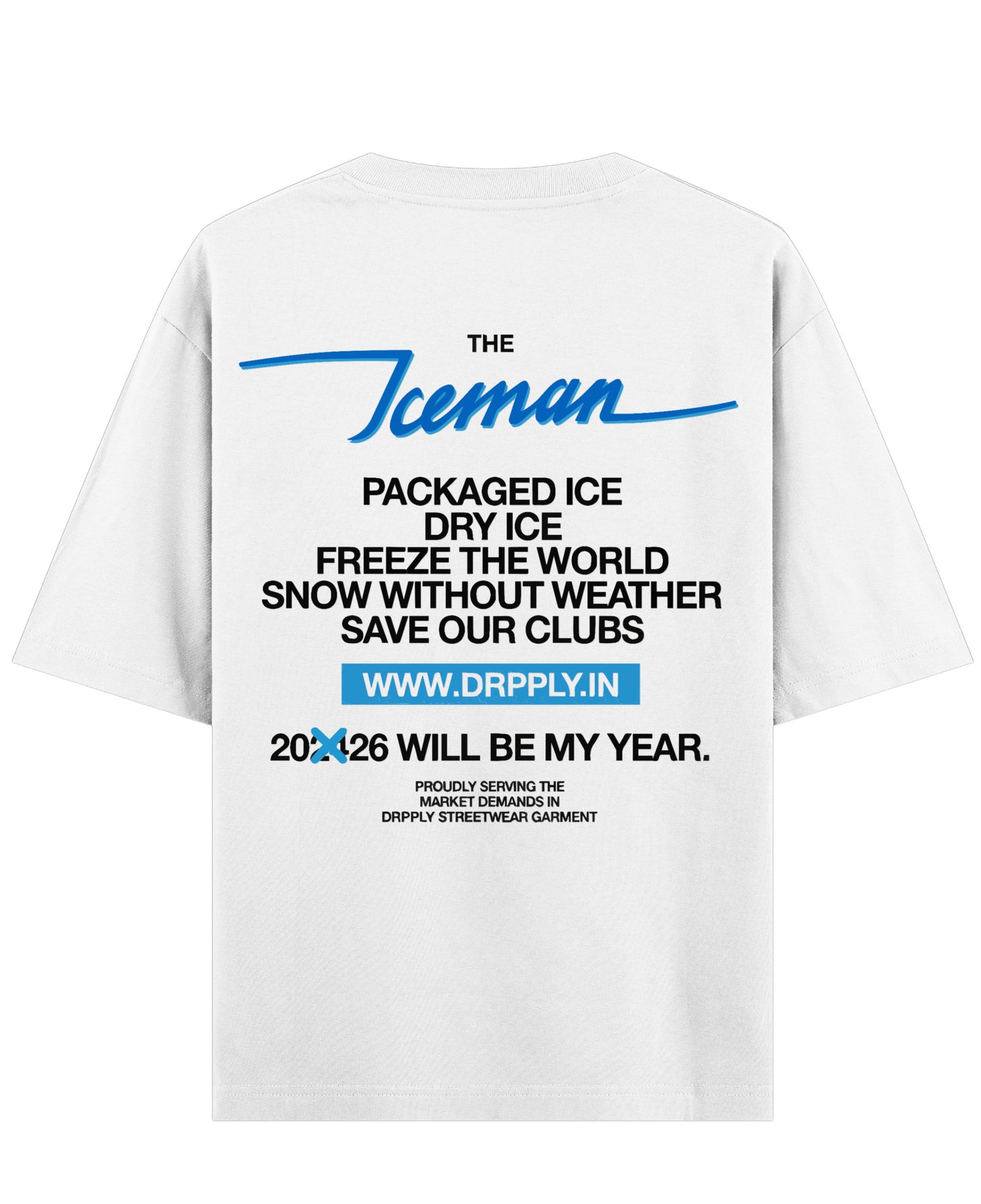 White Oversized T-shirt Back Design