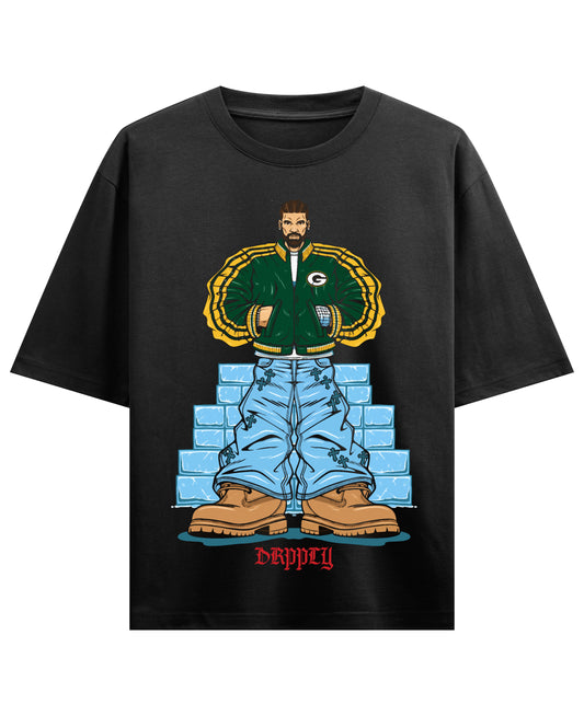 Black Oversized T-shirt Front Design