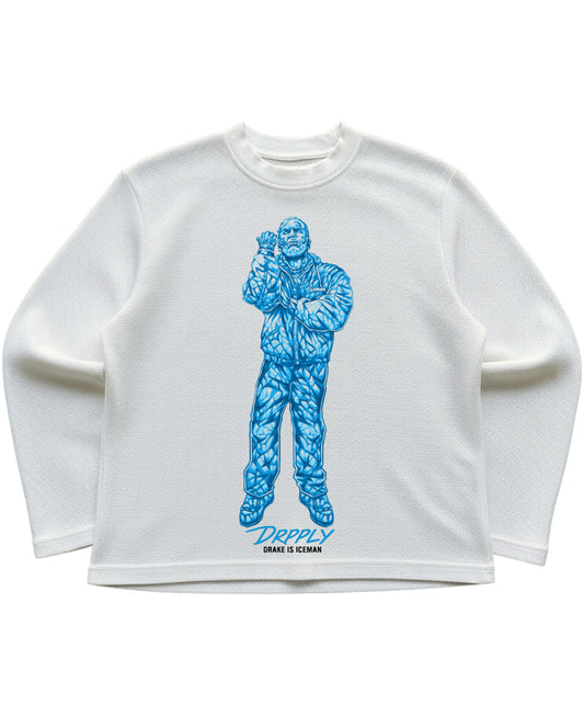 Off-white waffle knit oversized full-sleeve Front Design