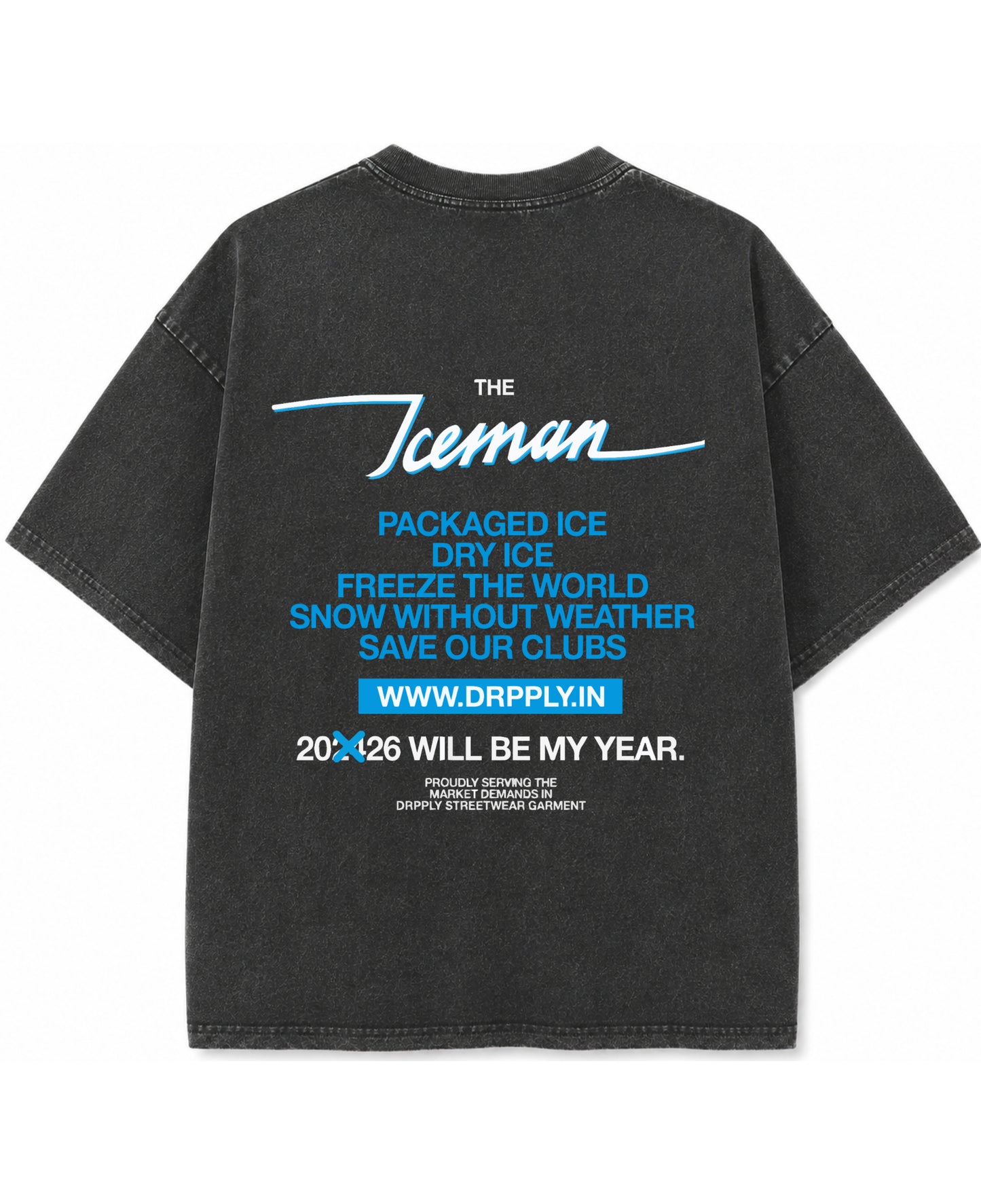 Vintage Fade Wash Oversized T-shirt Back Design