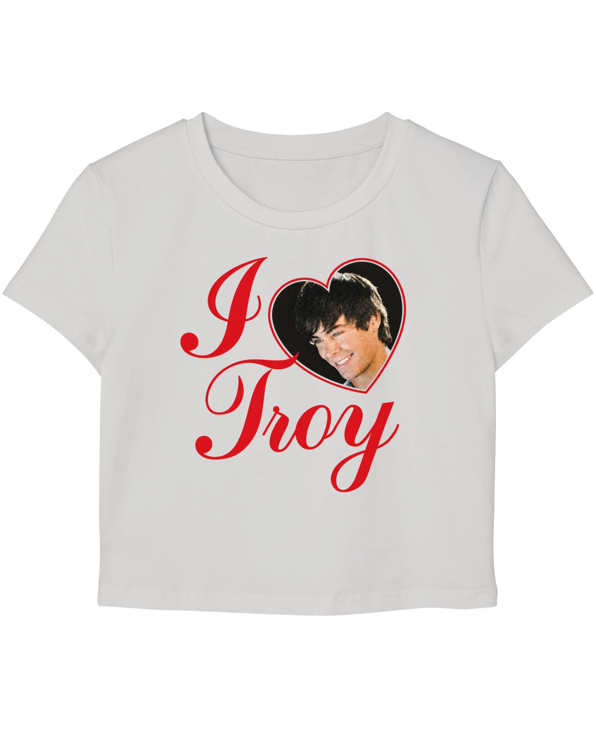 White Baby Tee Front Design