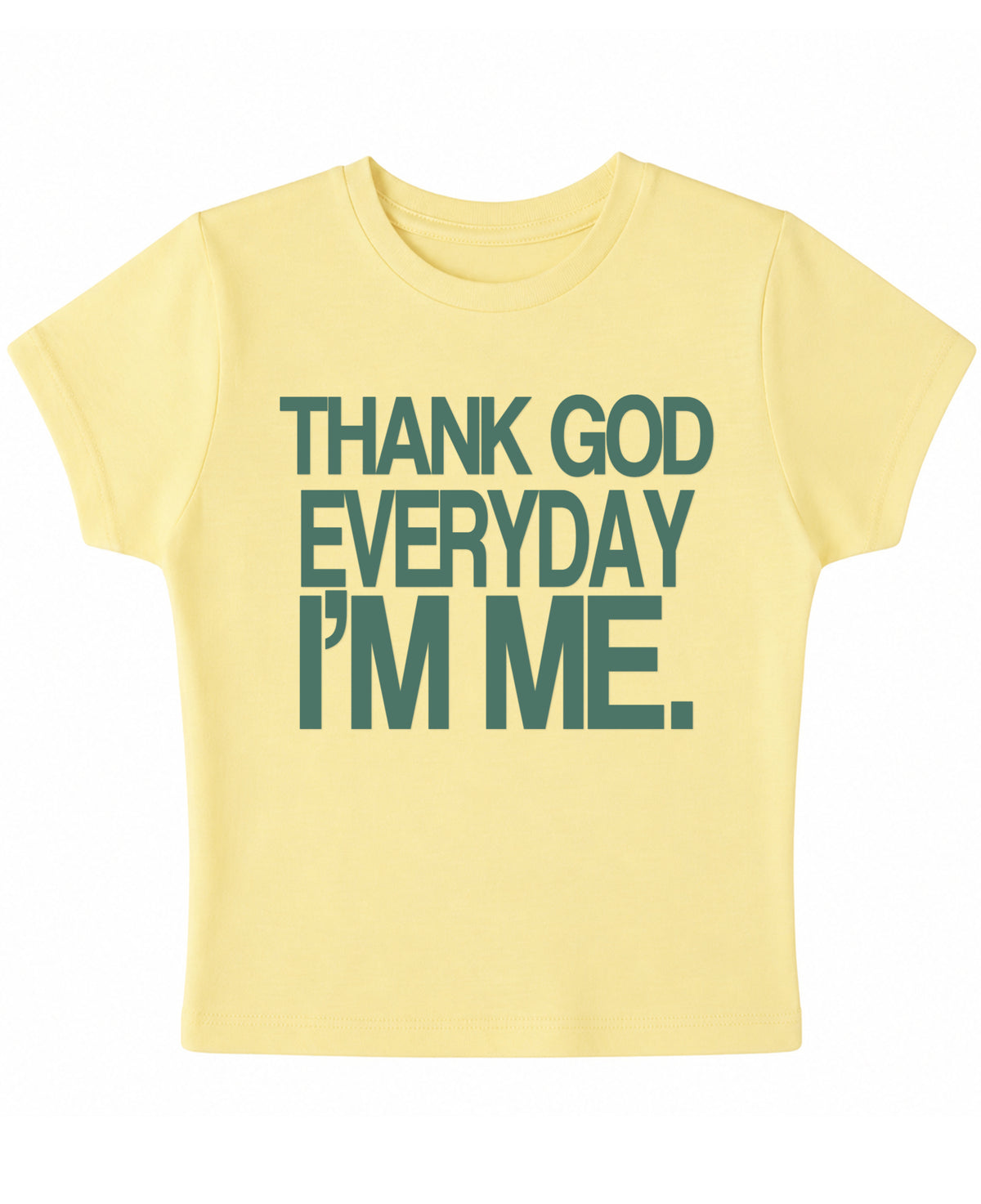 Butter Yellow Baby Tee Front Design