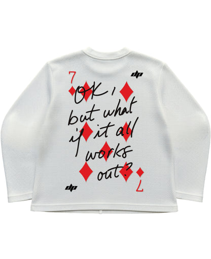 Off-white waffle knit oversized full-sleeve Back Design