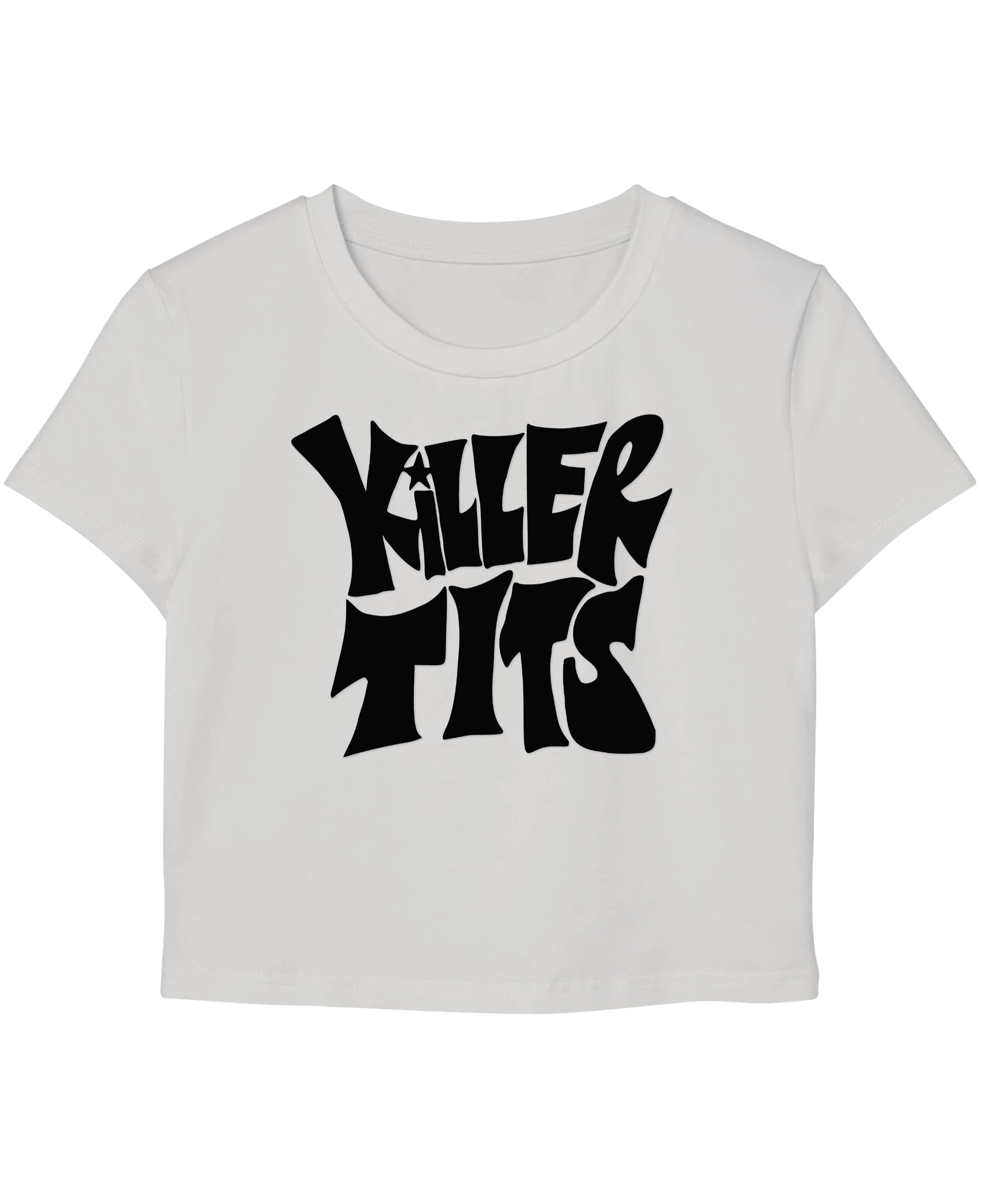 White Baby Tee Front Design