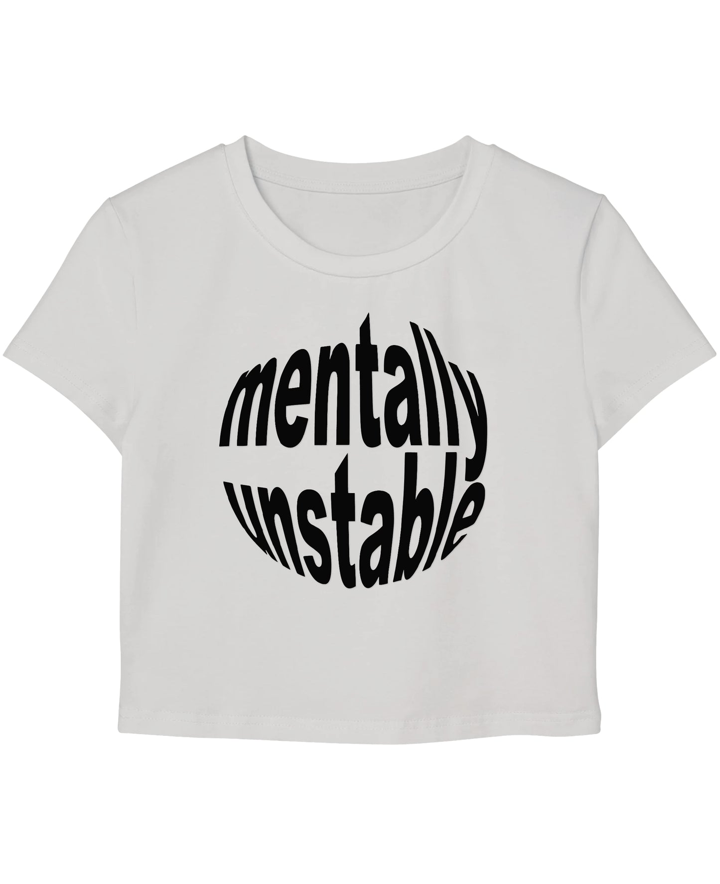 White Baby Tee Front Design