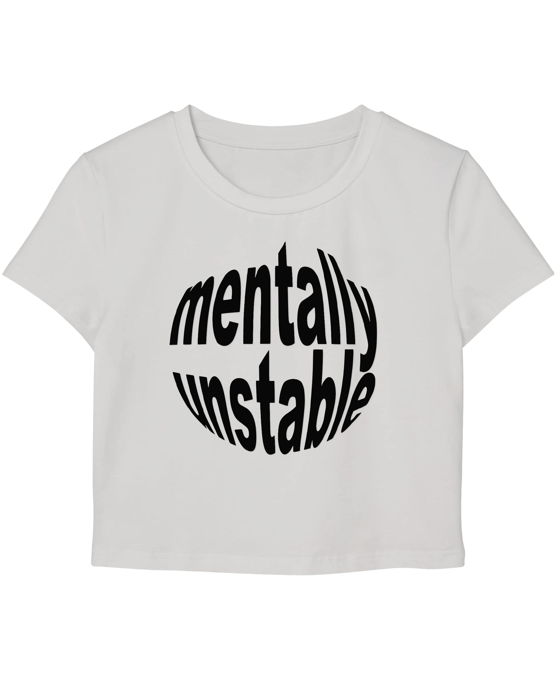 White Baby Tee Front Design