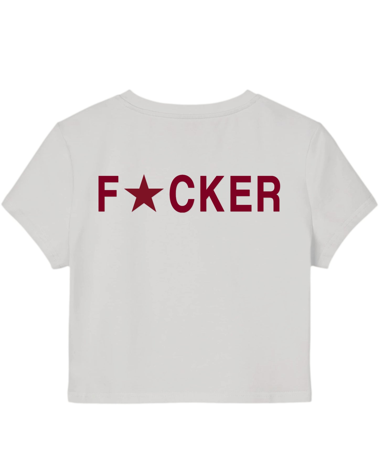 White Baby Tee Back Design