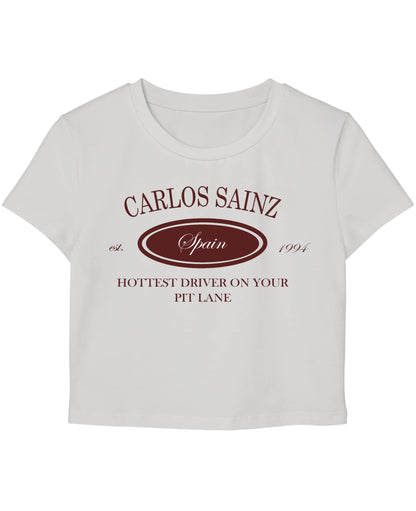 White Baby Tee Front Design