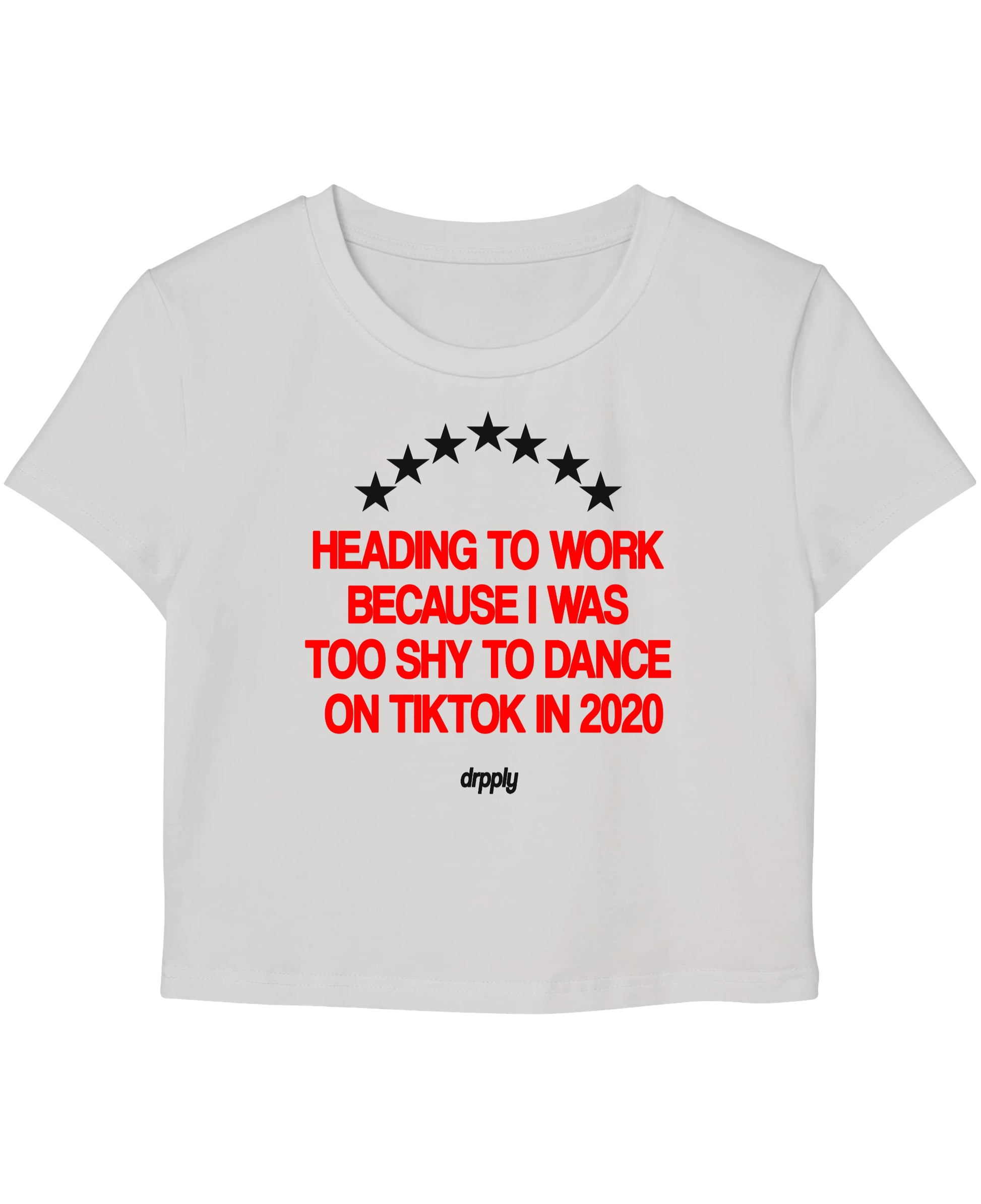 White Baby Tee Front Design