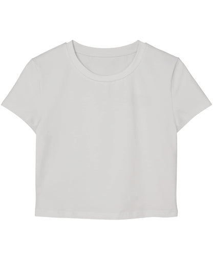 White Baby Tee Front Design