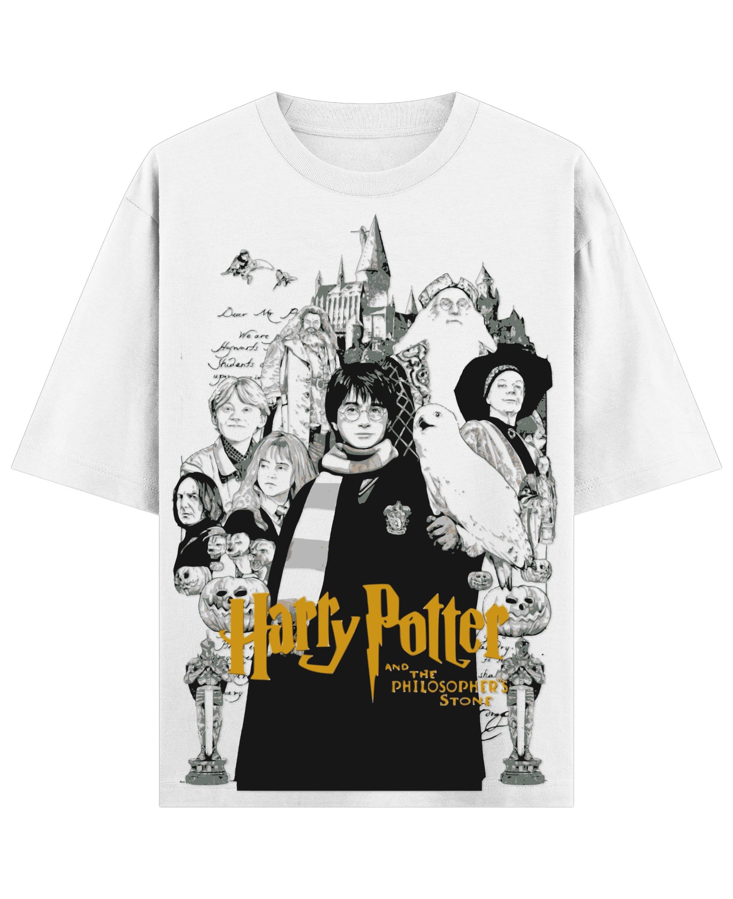 White Oversized T-shirt Front Design