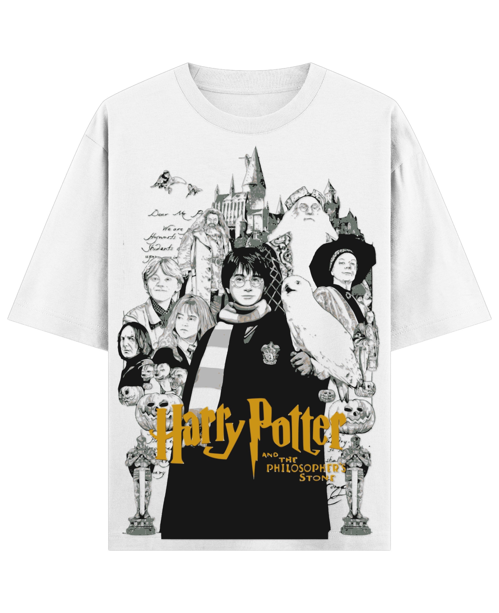 White Oversized T-shirt Front Design
