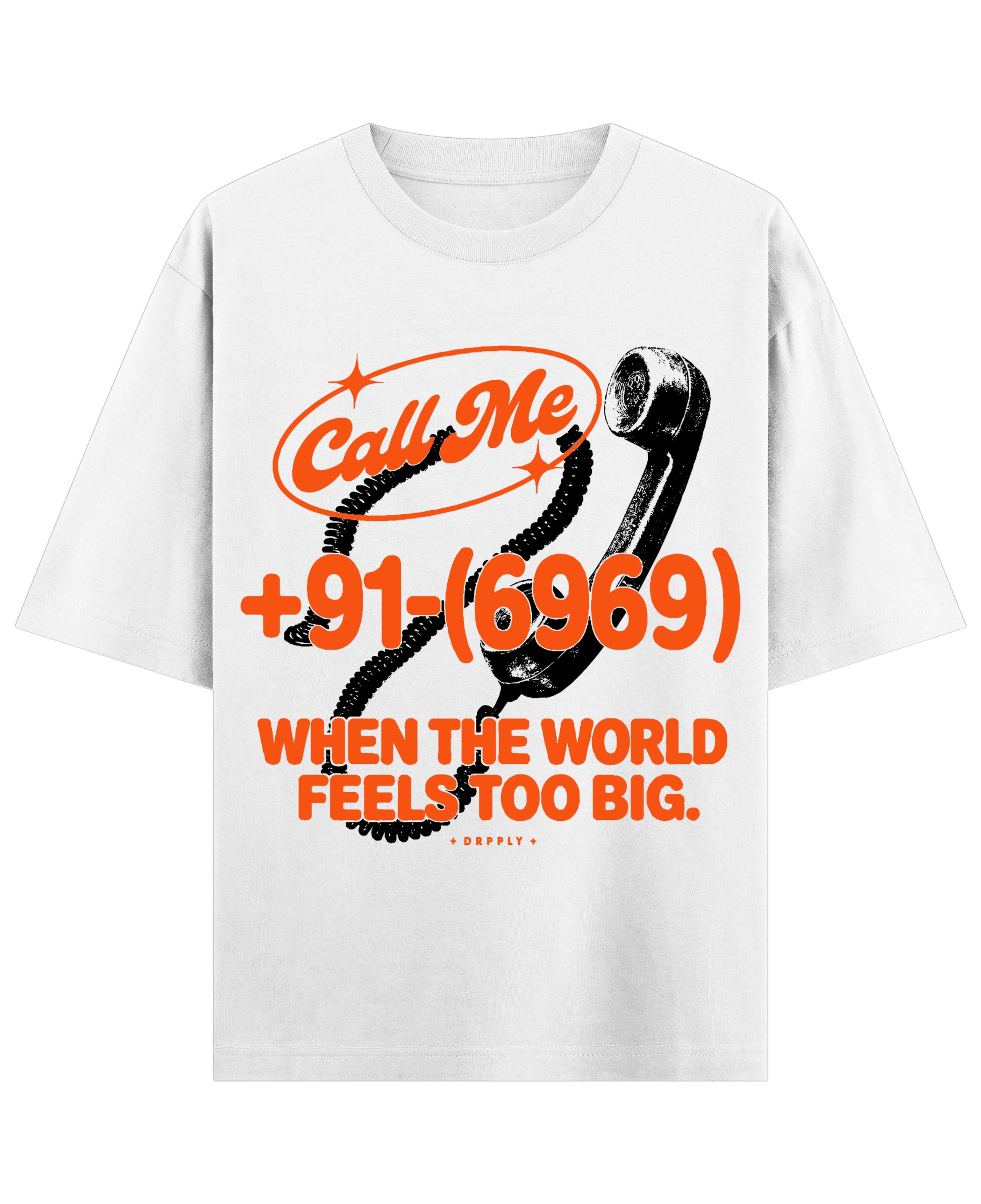 White Oversized T-shirt Front Design