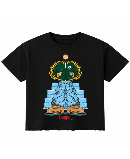 Black Boxy Fit T-shirt Front Design