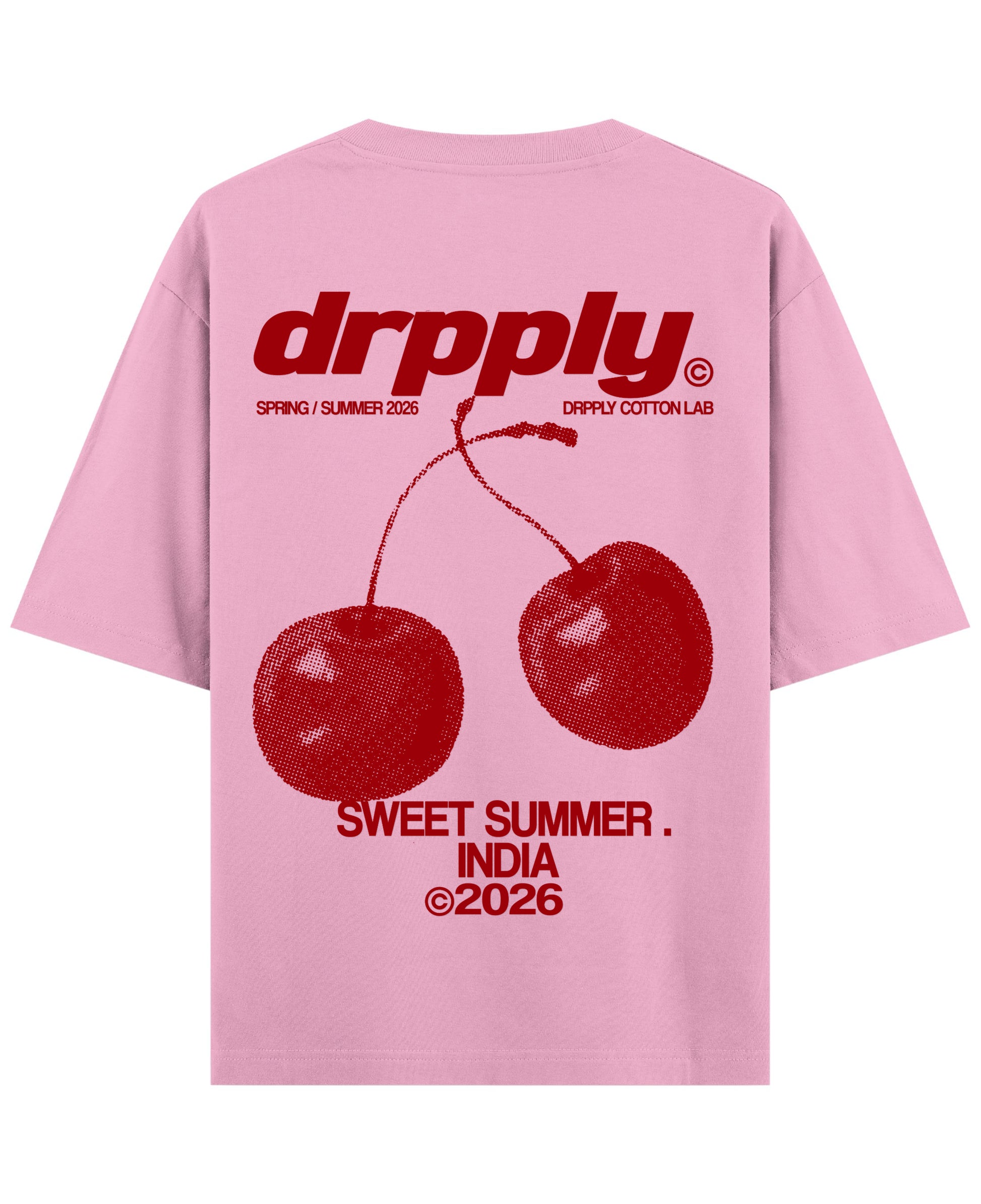 Baby Pink Oversized T-Shirt Back Design
